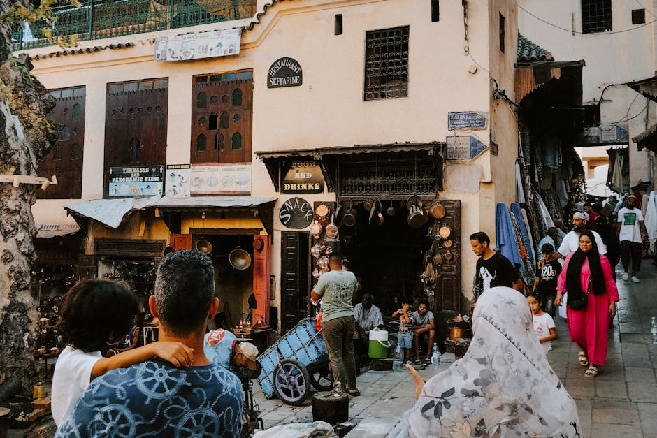 A panoramic view of Fes medina with its historic walls and ancient buildings