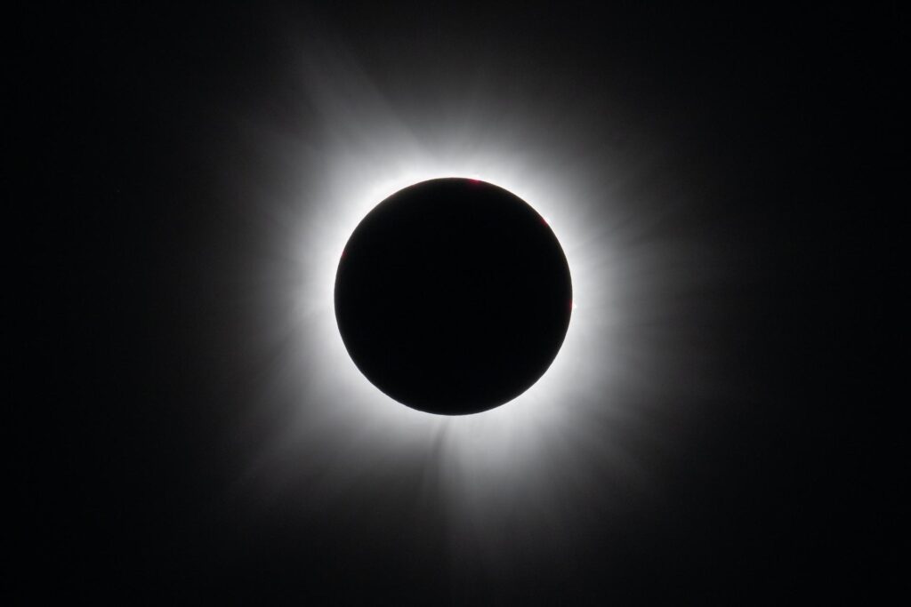 Total solar eclipse showing the Sun’s corona, photographed by NASA in 2027