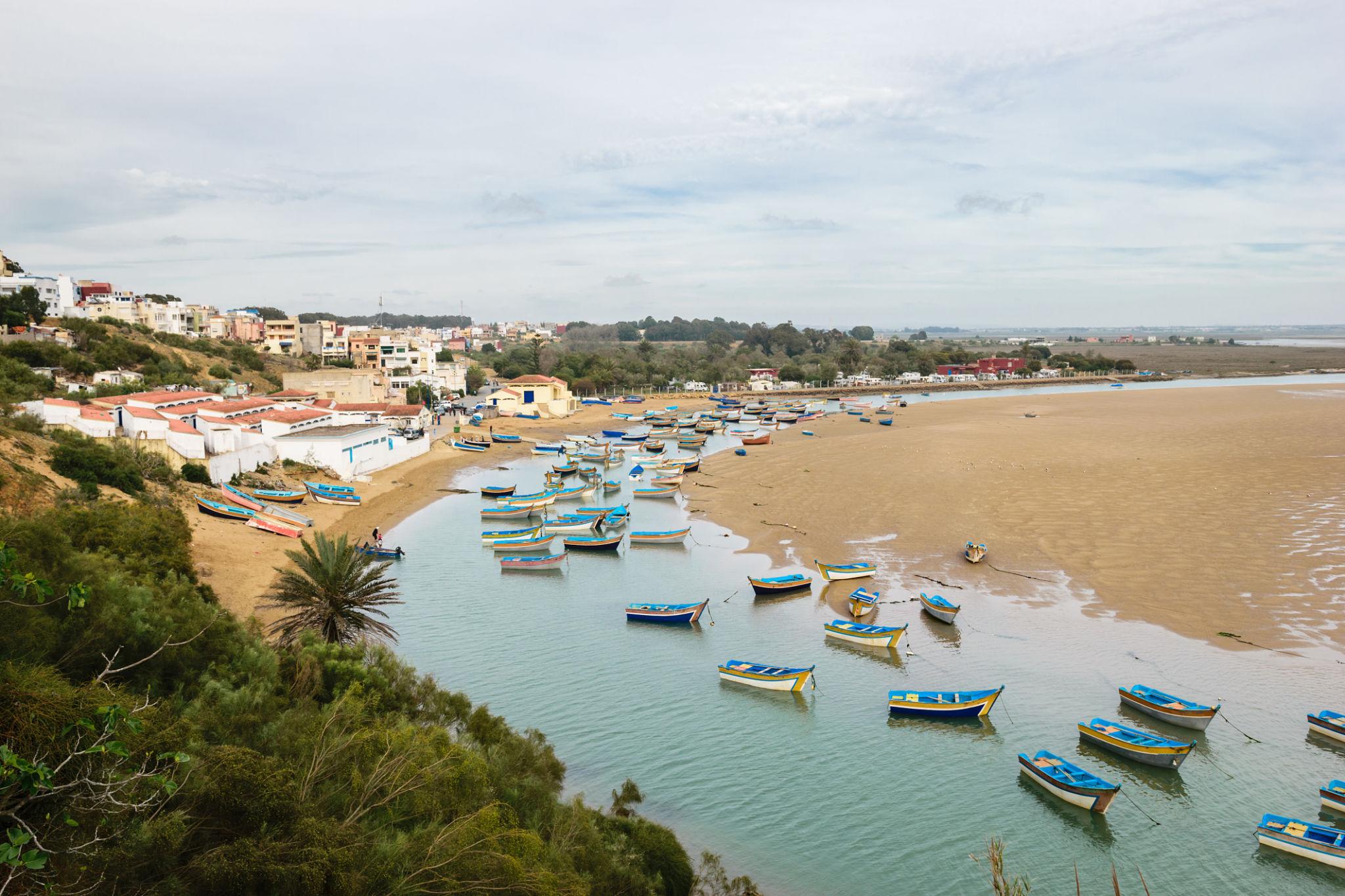 Traditional fishing boats at Moulay Bousselham